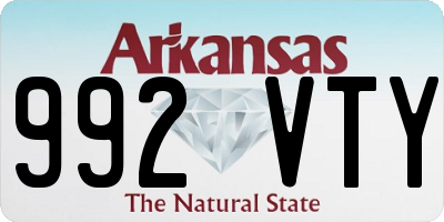 AR license plate 992VTY