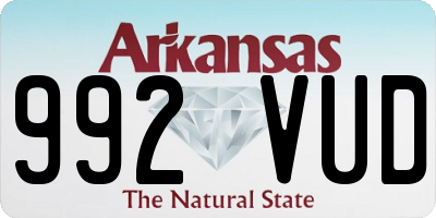AR license plate 992VUD