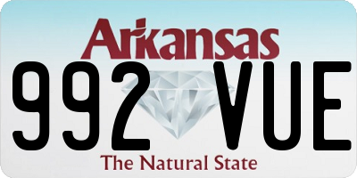 AR license plate 992VUE