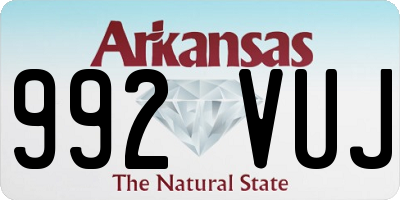 AR license plate 992VUJ