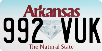 AR license plate 992VUK