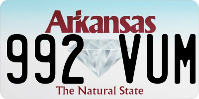 AR license plate 992VUM