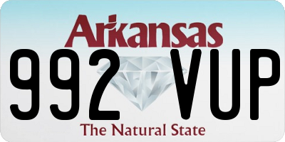 AR license plate 992VUP