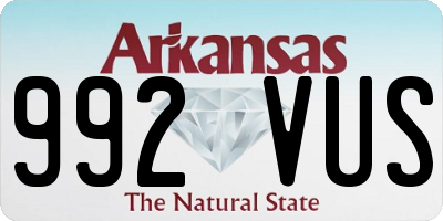 AR license plate 992VUS