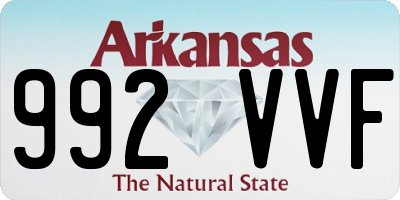 AR license plate 992VVF