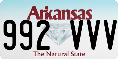 AR license plate 992VVV