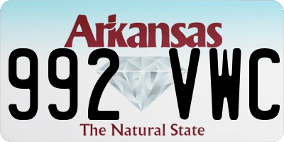 AR license plate 992VWC