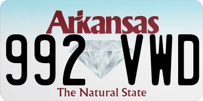 AR license plate 992VWD