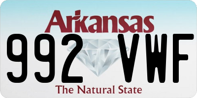 AR license plate 992VWF