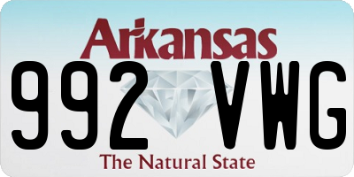 AR license plate 992VWG