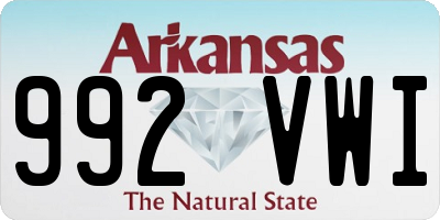 AR license plate 992VWI