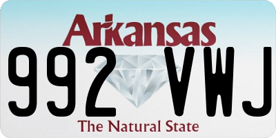 AR license plate 992VWJ