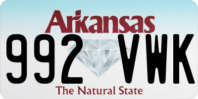 AR license plate 992VWK
