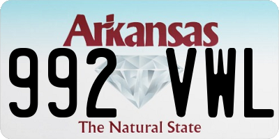 AR license plate 992VWL