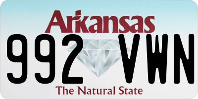 AR license plate 992VWN