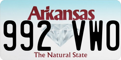 AR license plate 992VWO