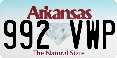 AR license plate 992VWP