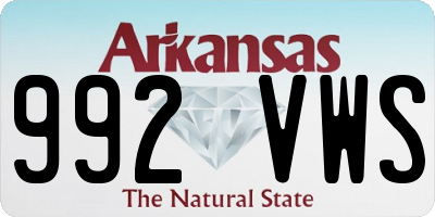 AR license plate 992VWS
