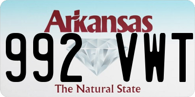 AR license plate 992VWT