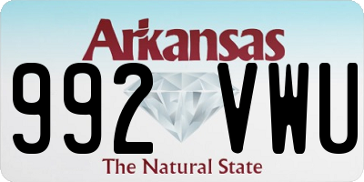 AR license plate 992VWU