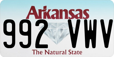 AR license plate 992VWV