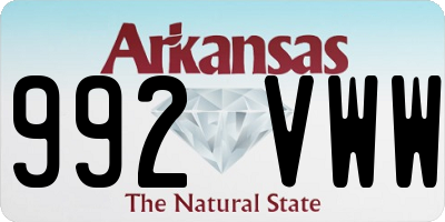 AR license plate 992VWW
