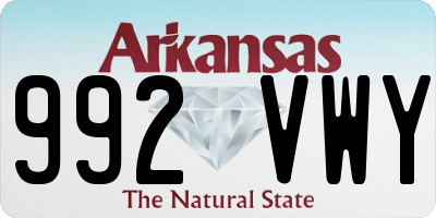 AR license plate 992VWY
