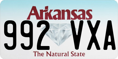 AR license plate 992VXA