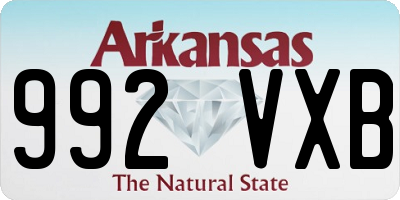 AR license plate 992VXB