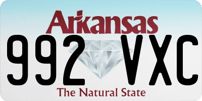AR license plate 992VXC