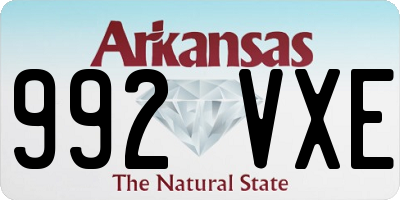 AR license plate 992VXE
