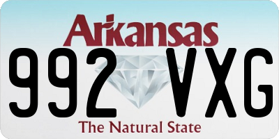 AR license plate 992VXG