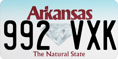AR license plate 992VXK