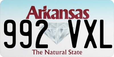 AR license plate 992VXL