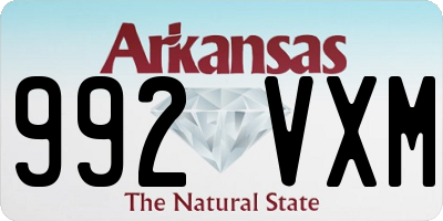 AR license plate 992VXM