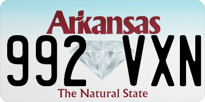 AR license plate 992VXN