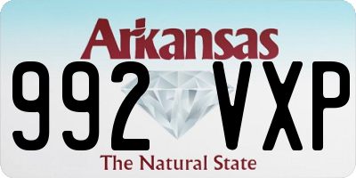 AR license plate 992VXP
