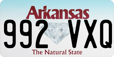 AR license plate 992VXQ
