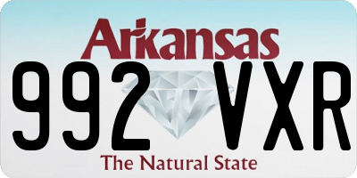 AR license plate 992VXR