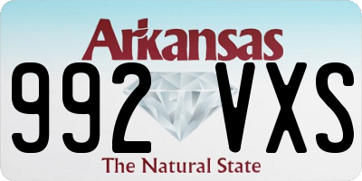 AR license plate 992VXS