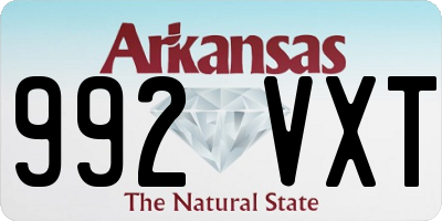 AR license plate 992VXT