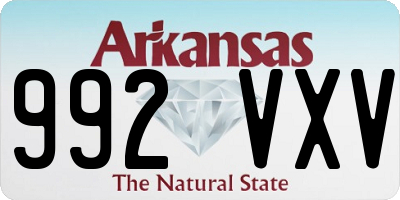 AR license plate 992VXV