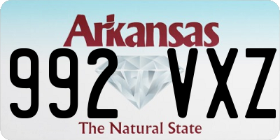 AR license plate 992VXZ