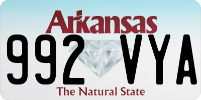 AR license plate 992VYA