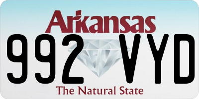 AR license plate 992VYD