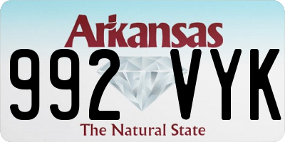 AR license plate 992VYK