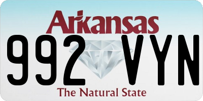 AR license plate 992VYN
