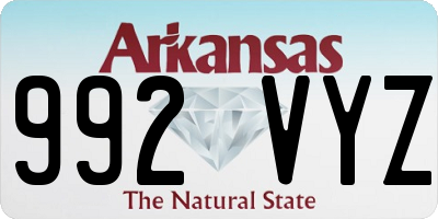 AR license plate 992VYZ