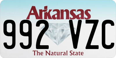 AR license plate 992VZC