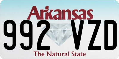 AR license plate 992VZD